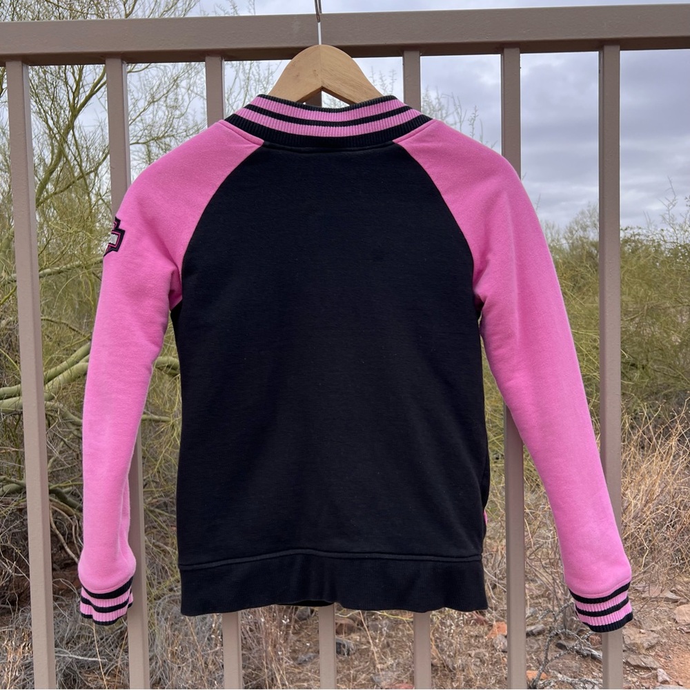 ⬇️Harley-Davidson Kids Jacket Size 10/12 (Girl’s Size) Color Pink/Black - Picture 8 of 12